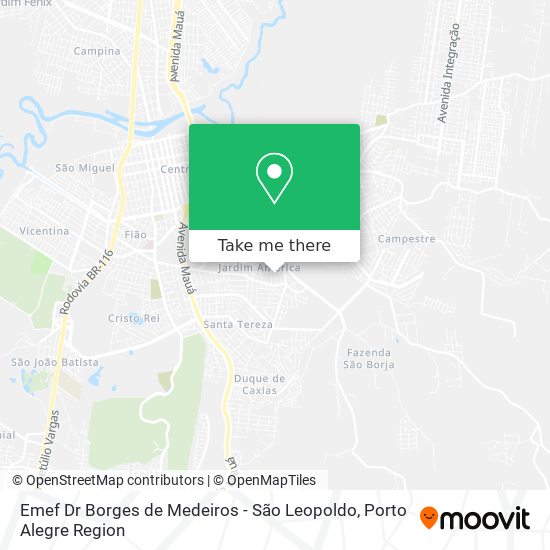 Emef Dr Borges de Medeiros - São Leopoldo map