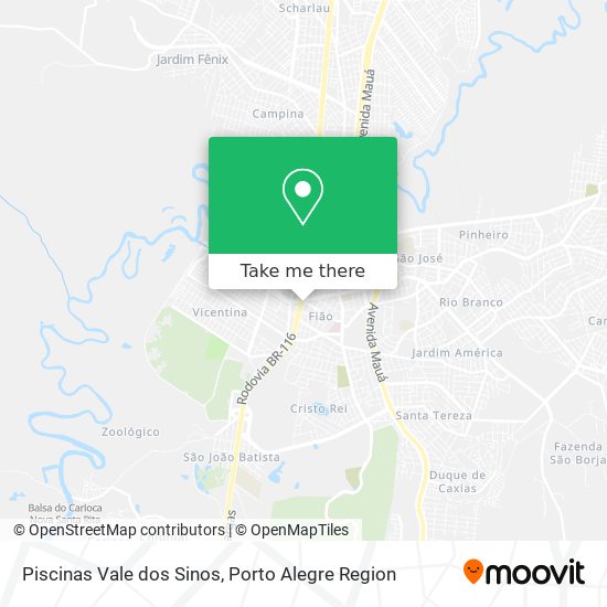 Piscinas Vale dos Sinos map