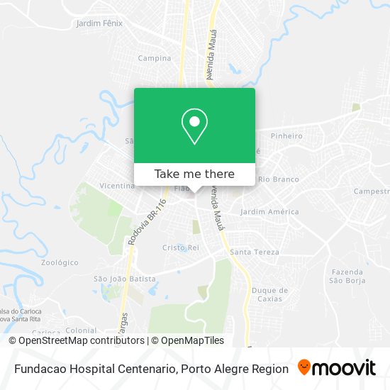 Mapa Fundacao Hospital Centenario