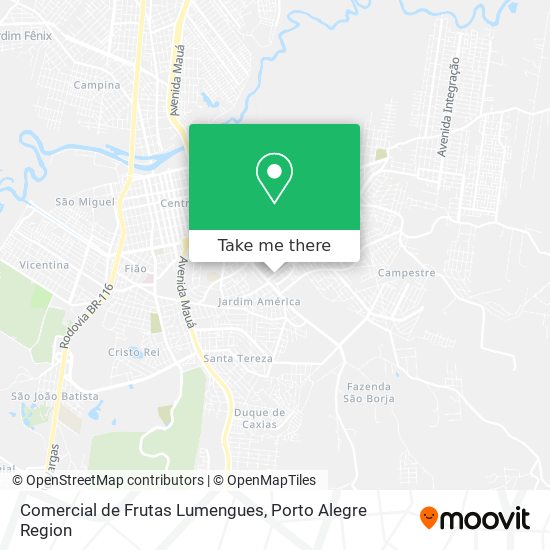 Comercial de Frutas Lumengues map