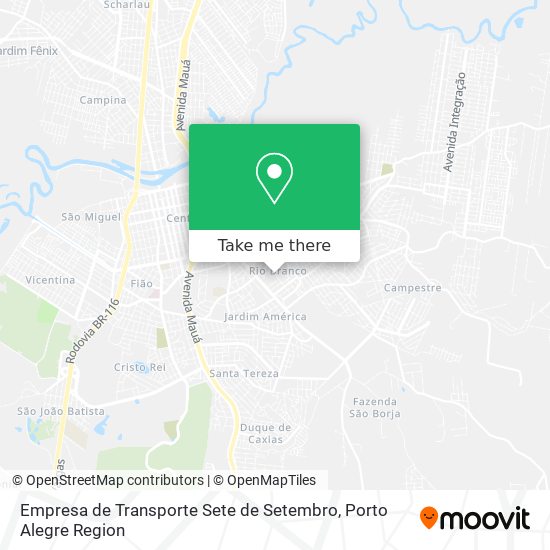 Mapa Empresa de Transporte Sete de Setembro