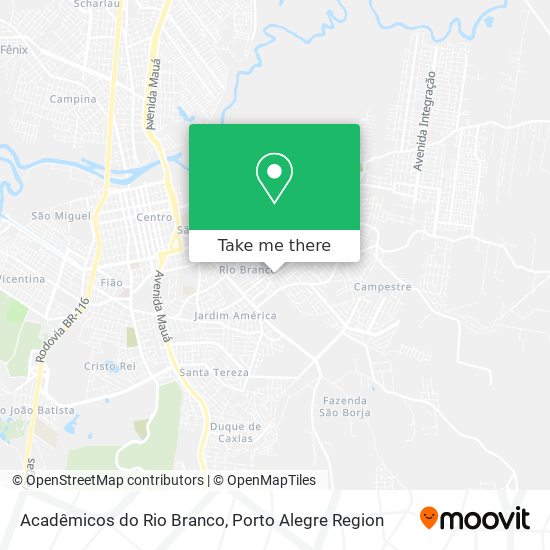 Mapa Acadêmicos do Rio Branco