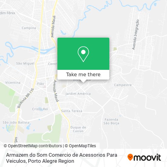 Armazem do Som Comercio de Acessorios Para Veiculos map