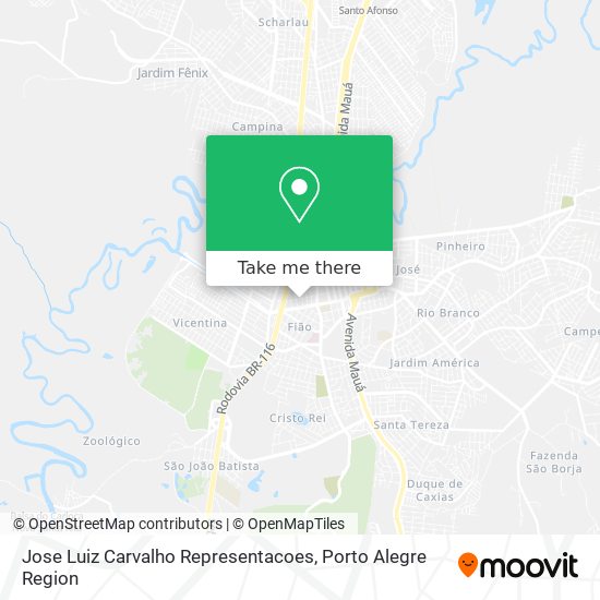 Jose Luiz Carvalho Representacoes map