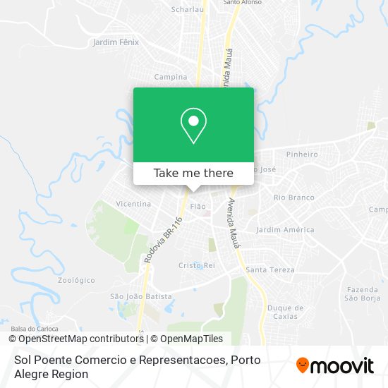 Sol Poente Comercio e Representacoes map