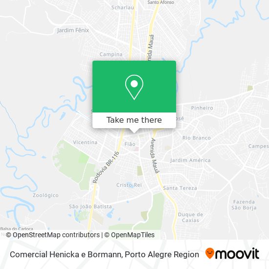 Comercial Henicka e Bormann map