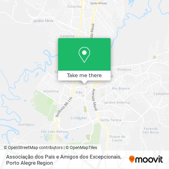 Mapa Associação dos País e Amigos dos Excepcionais