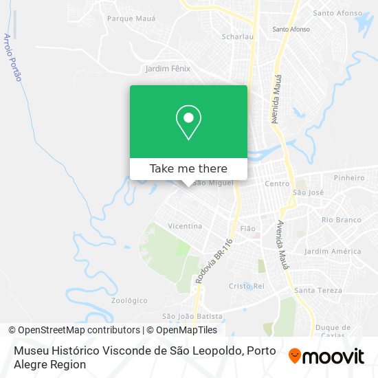 Mapa Museu Histórico Visconde de São Leopoldo