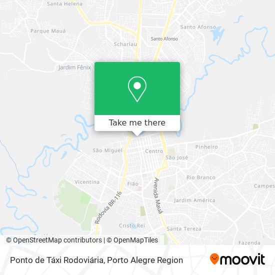 Ponto de Táxi Rodoviária map