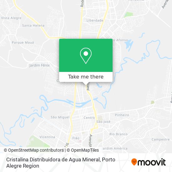 Cristalina Distribuidora de Agua Mineral map