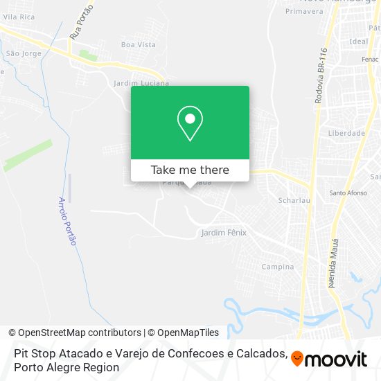 How to get to Pit Stop Atacado e Varejo de Confecoes e Calcados in São  Leopoldo by Bus or Metro?
