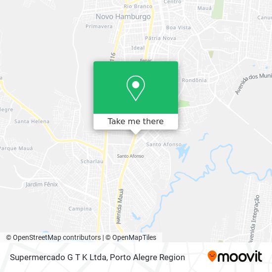 Supermercado G T K Ltda map