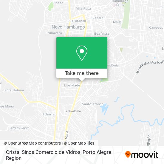 Cristal Sinos Comercio de Vidros map