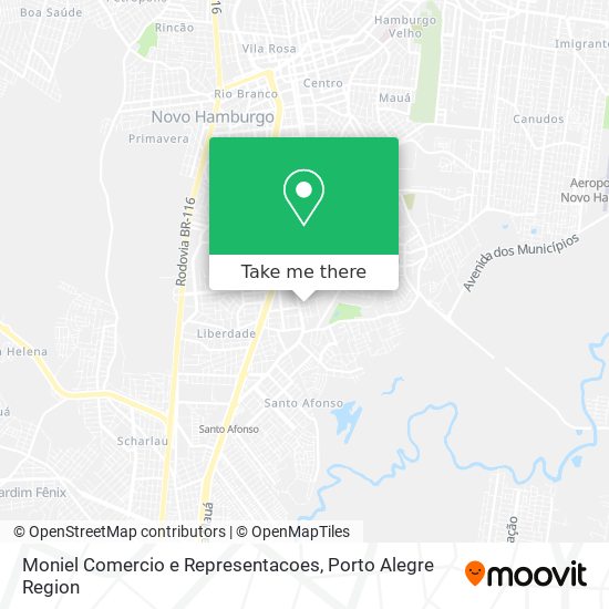 Mapa Moniel Comercio e Representacoes