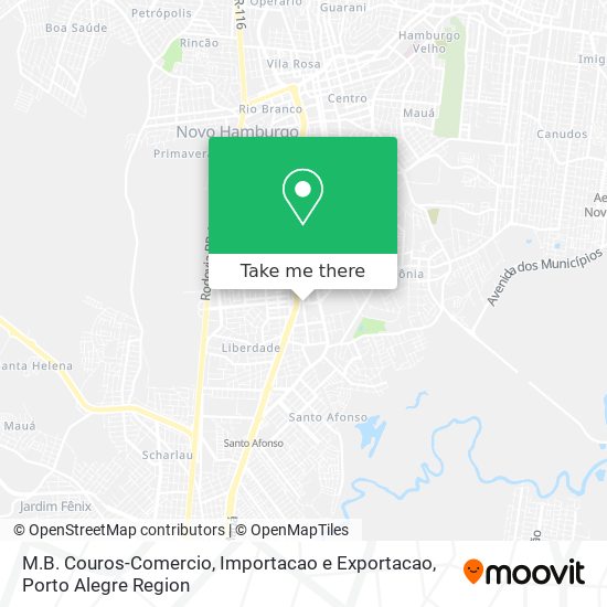 Mapa M.B. Couros-Comercio, Importacao e Exportacao