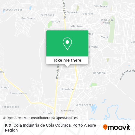 Mapa Kitti Cola Industria de Cola Couraca