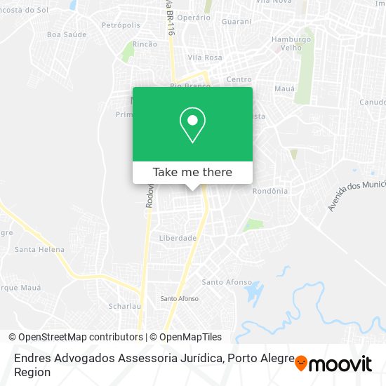 Mapa Endres Advogados Assessoria Jurídica