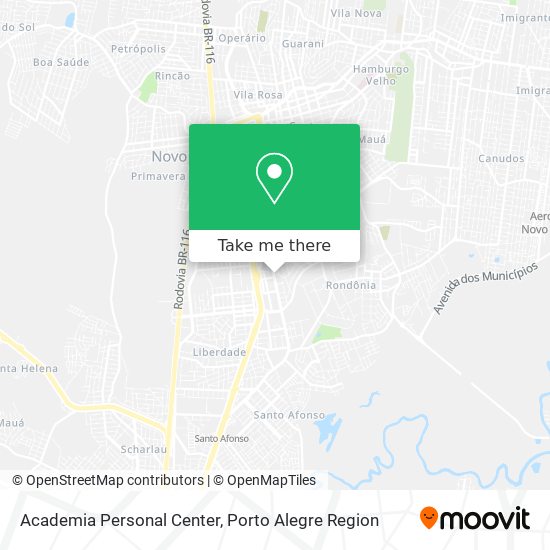 Mapa Academia Personal Center