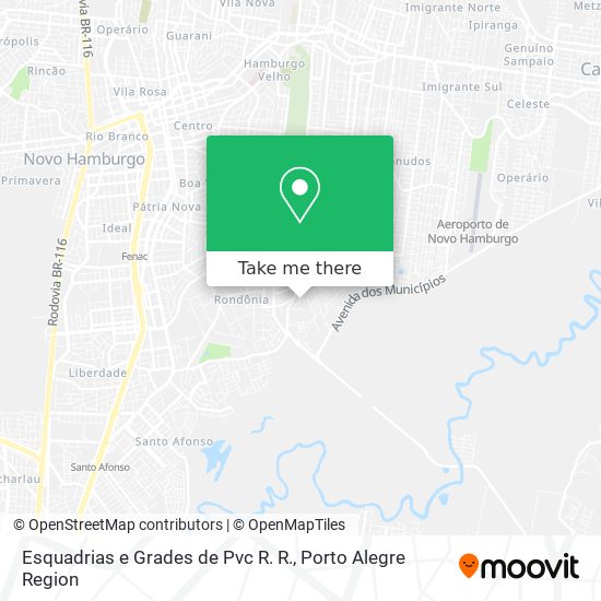Esquadrias e Grades de Pvc R. R. map