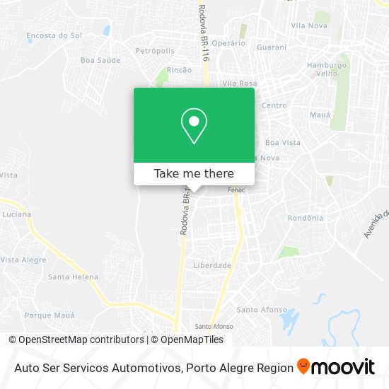 Mapa Auto Ser Servicos Automotivos