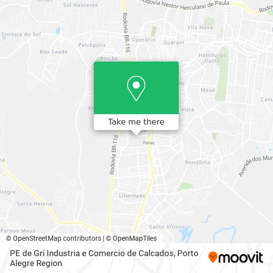 Mapa PE de Gri Industria e Comercio de Calcados