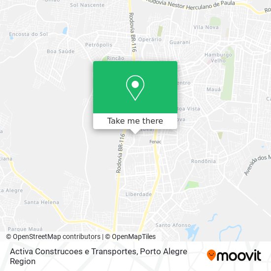 Activa Construcoes e Transportes map