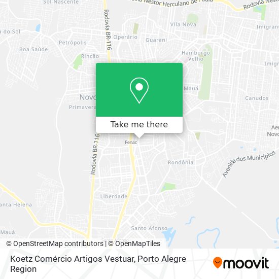 Koetz Comércio Artigos Vestuar map