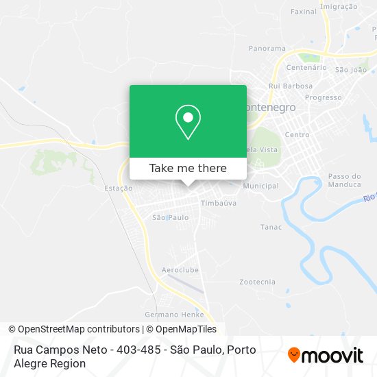 Mapa Rua Campos Neto - 403-485 - São Paulo