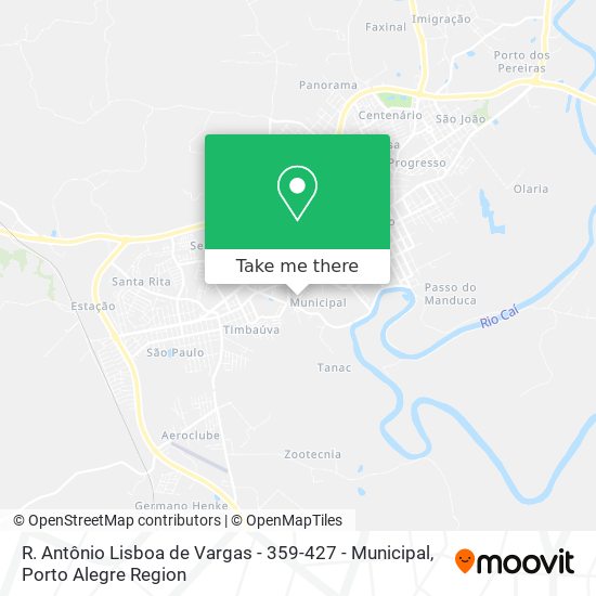 R. Antônio Lisboa de Vargas - 359-427 - Municipal map