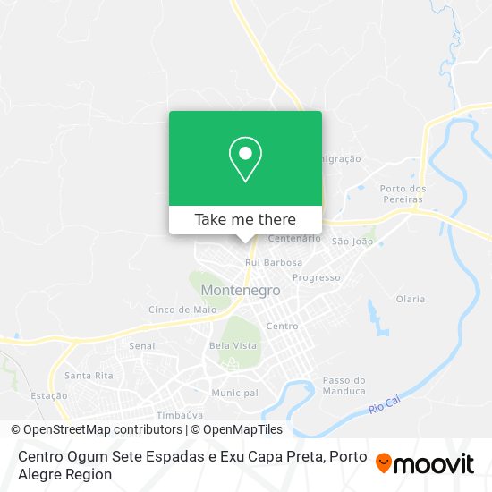 Mapa Centro Ogum Sete Espadas e Exu Capa Preta