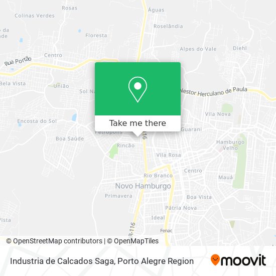 Mapa Industria de Calcados Saga