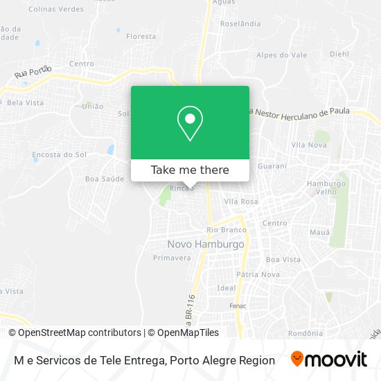 M e Servicos de Tele Entrega map