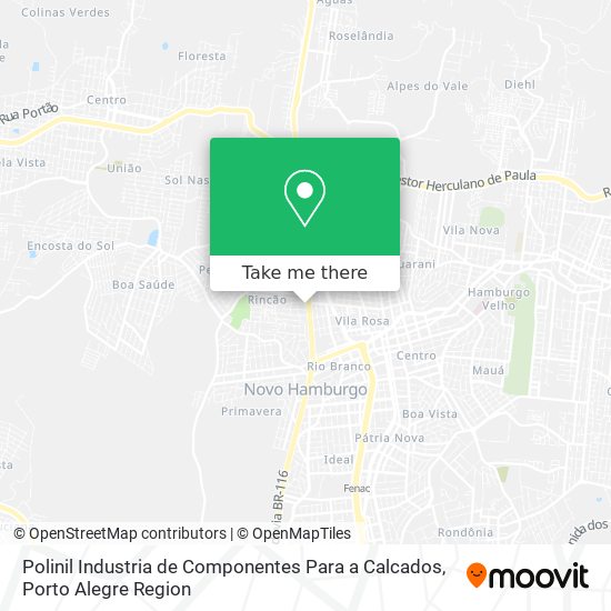 Mapa Polinil Industria de Componentes Para a Calcados