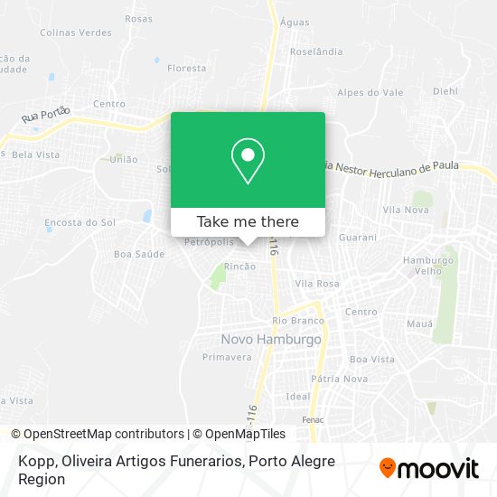 Kopp, Oliveira Artigos Funerarios map