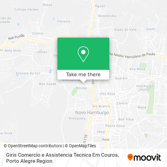 Giris Comercio e Assistencia Tecnica Em Couros map