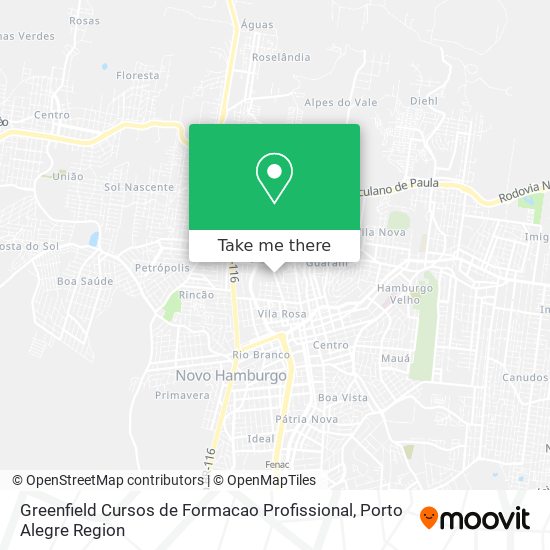 Greenfield Cursos de Formacao Profissional map