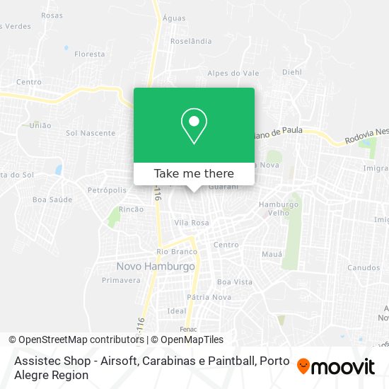 Mapa Assistec Shop - Airsoft, Carabinas e Paintball