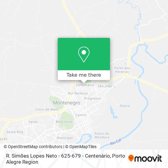 R. Simões Lopes Neto - 625-679 - Centenário map