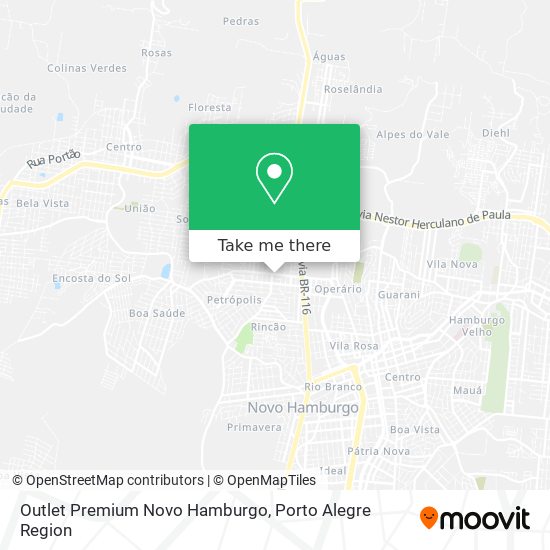 Outlet Premium Novo Hamburgo map