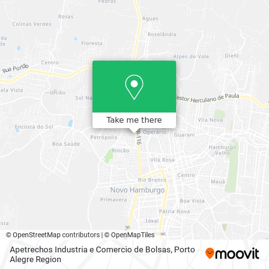 Mapa Apetrechos Industria e Comercio de Bolsas