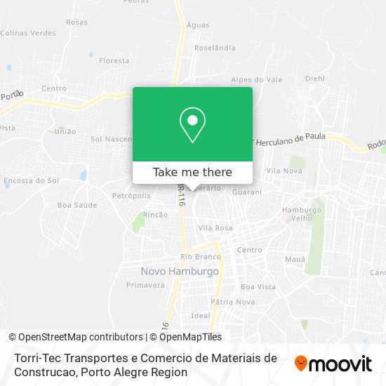 Mapa Torri-Tec Transportes e Comercio de Materiais de Construcao