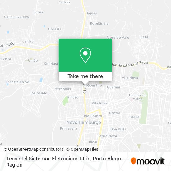 Mapa Tecsistel Sistemas Eletrônicos Ltda