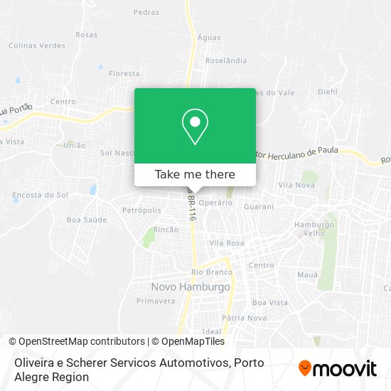 Mapa Oliveira e Scherer Servicos Automotivos