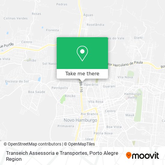 Mapa Transeich Assessoria e Transportes