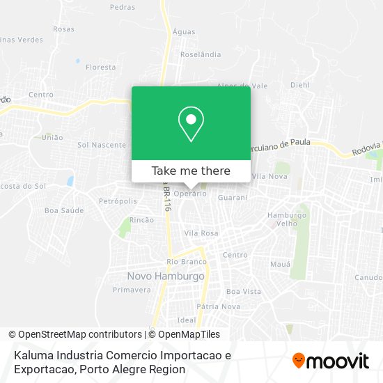 Mapa Kaluma Industria Comercio Importacao e Exportacao