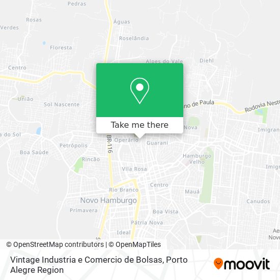 Mapa Vintage Industria e Comercio de Bolsas