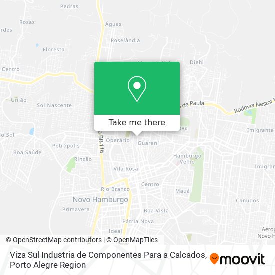 Viza Sul Industria de Componentes Para a Calcados map