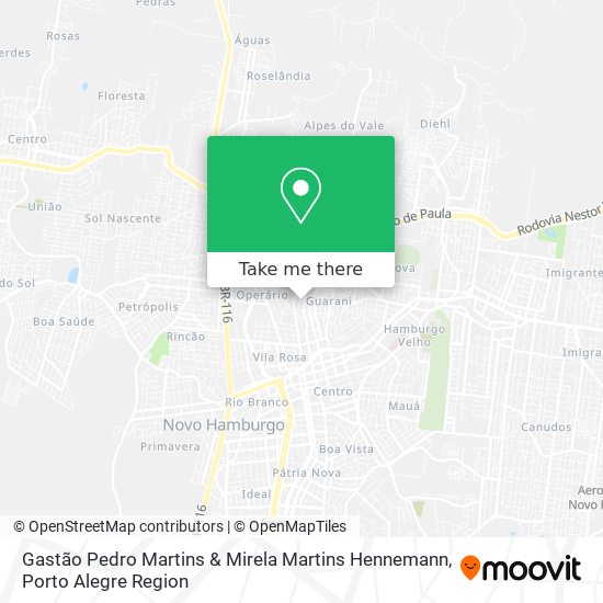 Gastão Pedro Martins & Mirela Martins Hennemann map