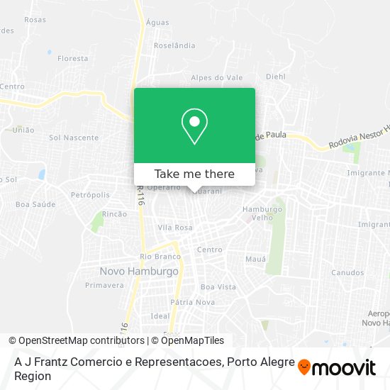 Mapa A J Frantz Comercio e Representacoes