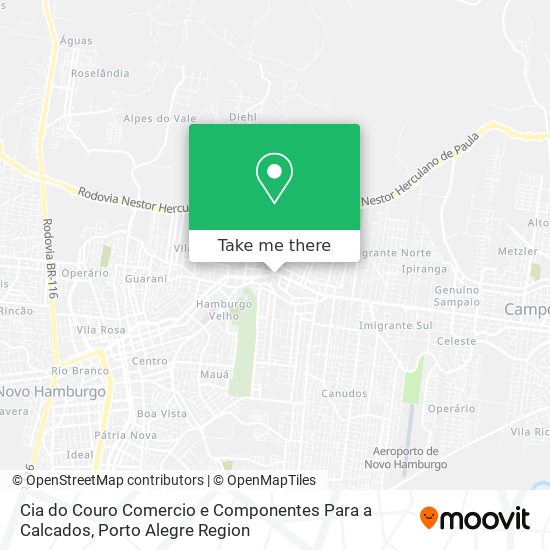 Cia do Couro Comercio e Componentes Para a Calcados map